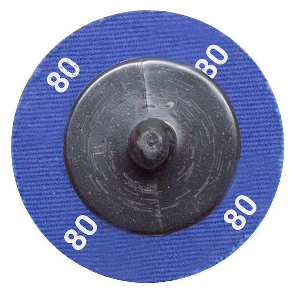 Continental Abrasives 2" 80 Grit  Aluminum Oxide Cloth Reinforced Quick Change Style Disc - Q-A2080