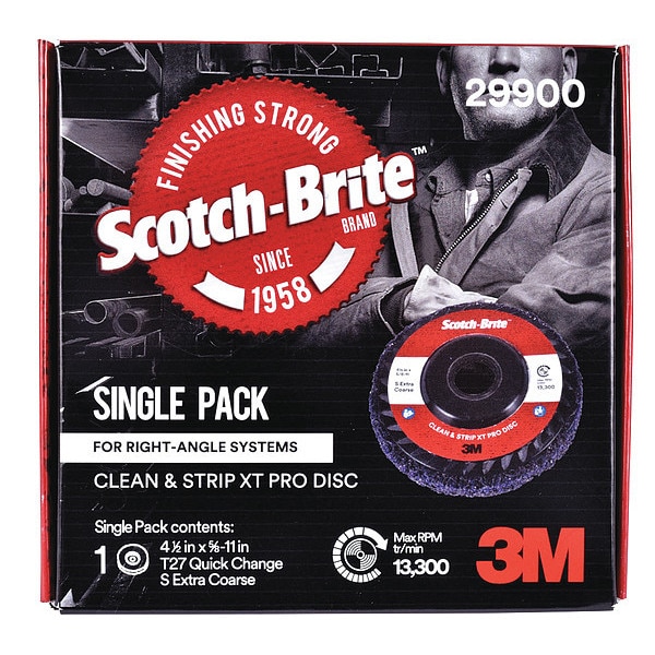 Scotch-Brite 4.5" dia. Purple 100 grit Extra Coarse Silicon Carbide Quick Change Disc - 7100176093