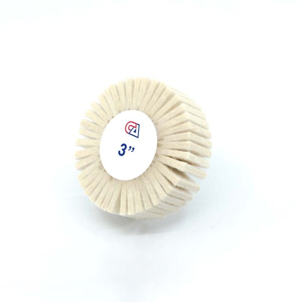 Continental Abrasives 3" x 1" x 1/4"  Wool Felt Flap Wheel - FW-FELT31