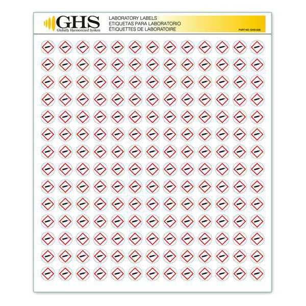 Ghs Safety Label, Gas Cylinder, Gloss Paper, PK1820 - GHS1226