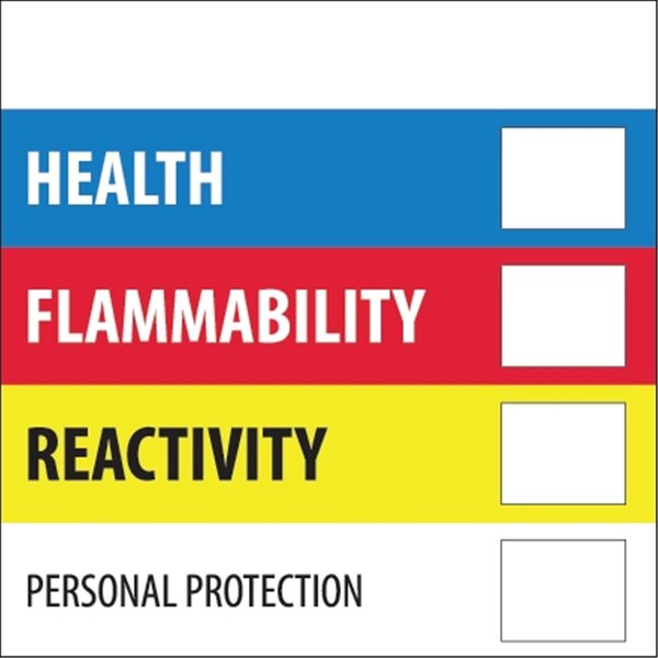 Bondad 4 x 4 in. - Health Flammability Reactivity Labels - Multiple - Roll of 500 - BO3349167