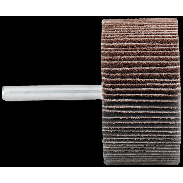 Tryolit Abrasives TYROLIT 3" x 1" x 1/4" Shank Mounted Flap Wheel, Aluminum Oxide, 120 Grit - 20019999