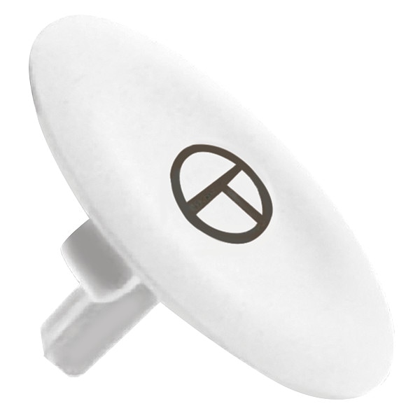 Cabeza de botón pulsador Schneider Electric, marcada, 22mm, blanco - ZBA145