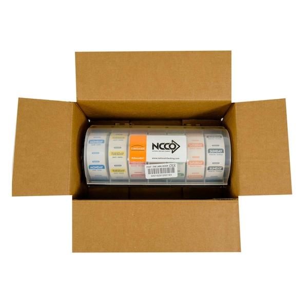National Checking National Checking Label Locker 1" Day Of Week Permanent Dispenser - P1KIT