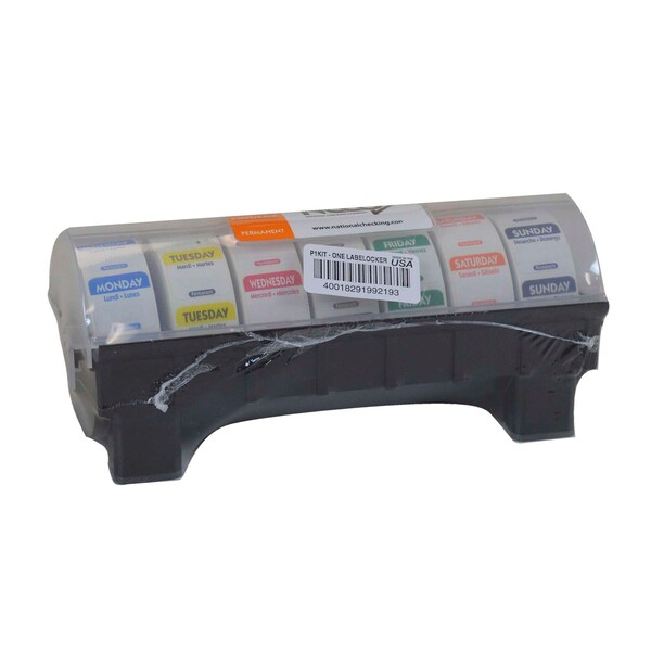 National Checking National Checking Label Locker 1" Day Of Week Permanent Dispenser - P1KIT