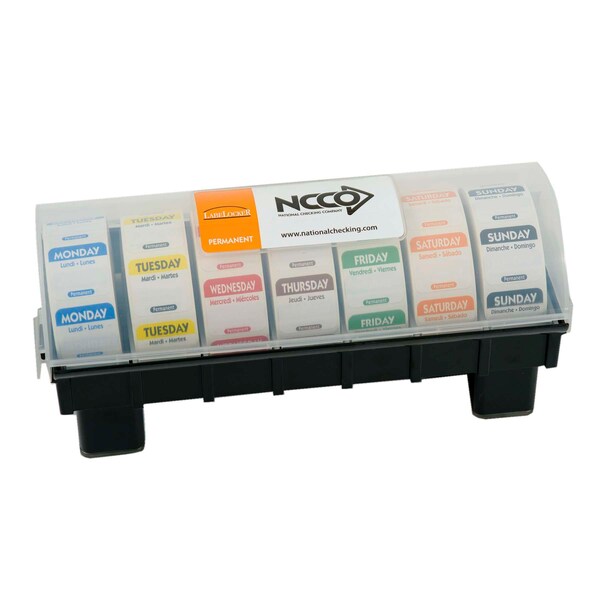 National Checking National Checking Label Locker 1" Day Of Week Permanent Dispenser - P1KIT