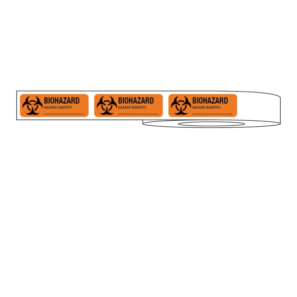 Nevs Label, Biohazard Hazard Identity 1/2" x 1-1/2" - LBH-21