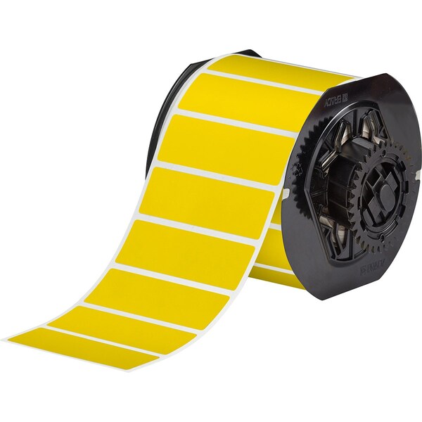 Brady B33 Series Weather Resistant Outdoor Polyester Labels 1 in H x 3 in W YL 1500/RL - B33-18-8591-YL