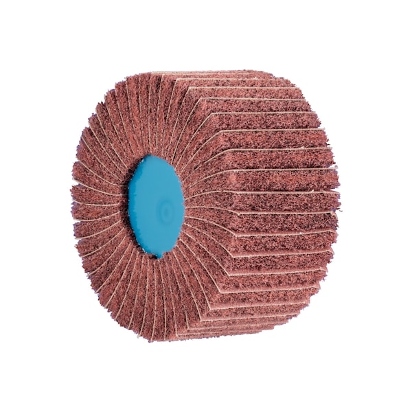 Pferd 4" x 4" POLINOX Non-Woven Finishing Drum - 5/8-11 Thread, PNZ, A/O 180 Grit - 43014