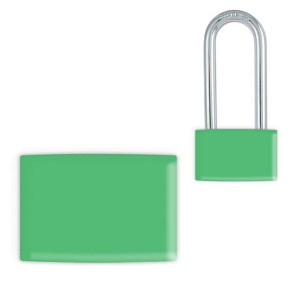 Idesco Padlock Label, 1-5/8inHx1-1/2inW, PK25, LMBBT109AAC - LMBBT109AAC