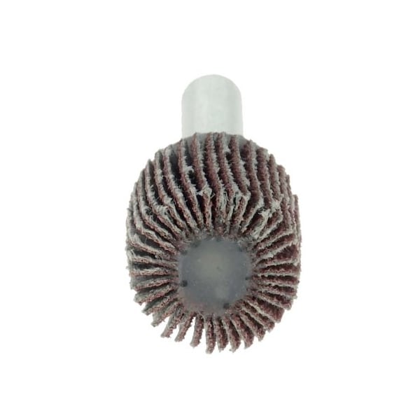 Weiler 5/8" x 5/8" x 80AO Wolverine Coated Abrasive Flap Wheel, 1/4" Stem - 30713