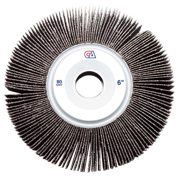 Continental Abrasives 6" x 1" x 1" Unmounted 80 Grit Aluminum Oxide Flap Wheel - FW-61080