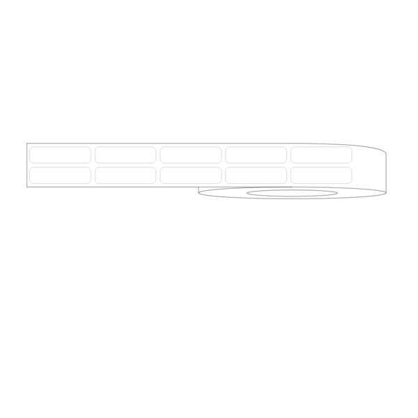 Nevs Hippa Compliant Labels, Cover Up w/Dark Gray Adhesive 1/2" x 1-7/8" - HC-12178