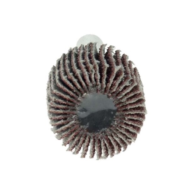 Weiler 3/4" x 3/4" x 60AO Wolverine Coated Abrasive Flap Wheel, 1/4" Stem - 30716
