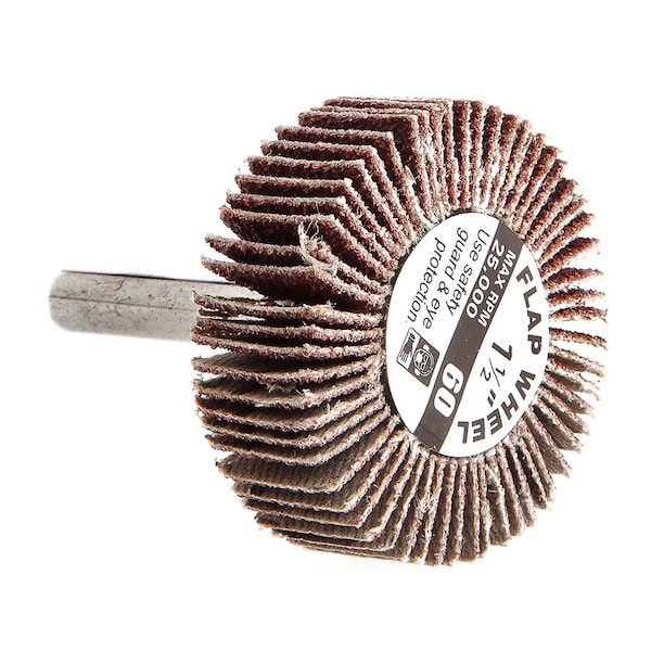 Forney Flap Wheel, Shank Mounted, 1-1/2 in x 1/2 in - 60187