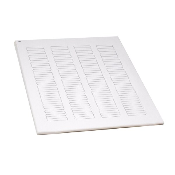 Globe Scientific Label Sheets, Cryo, 38x6mm, for Microplates, 20 Sheets, 156 Labels per Sheet, White, 3120PK - LCS-38X6W