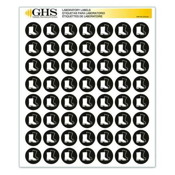 Ghs Safety Label, Gloss Paper, Boots, PK1120 - GHS1221