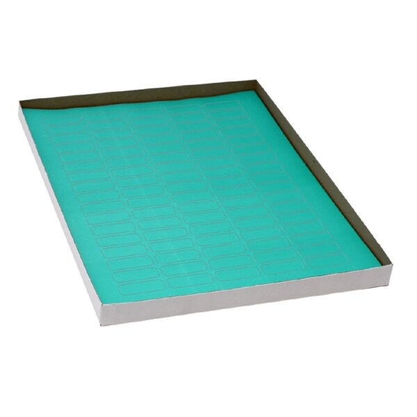 Globe Scientific Label Sheets, Cryo, 33x13mm, for 1.5-2mL Tubes, 20 Sheets, 85 Labels per Sheet, Green, 1700PK - LCS-33X13G