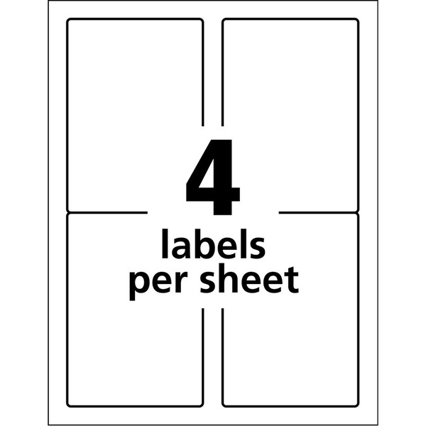 Avery Labels, Dur, Tblk, 200Pk, Wht - AVE61532