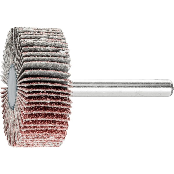 Pferd 1-1/2'' x 1/2'' Mounted Flap Wheel - 1/4'' Shank - Aluminum Oxide - 40 Grit - 45244