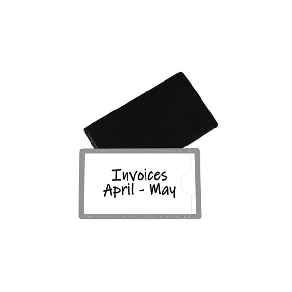 Clineprod C-Line, SLAP-STICK MAGNETIC LABEL HOLDERS, SIDE LOAD, 4.25 X 2.5, GRAY, 10PK - 87701