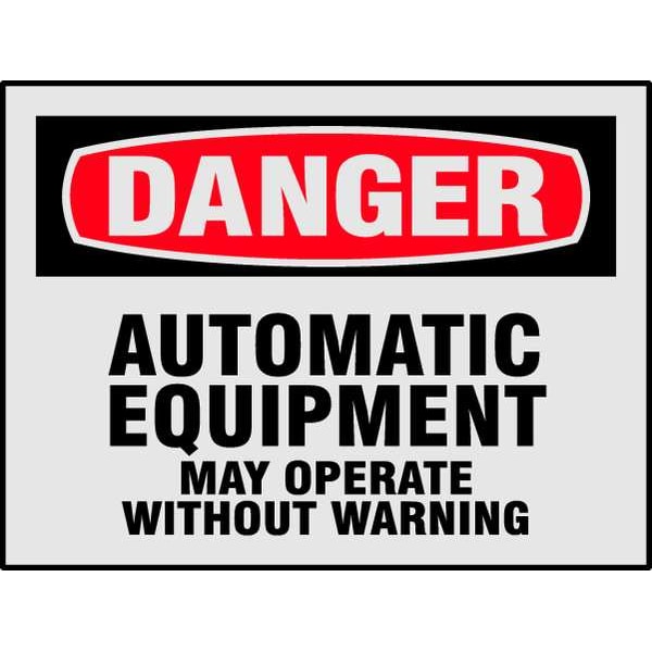 Brady Safety Label, 3-1/2 In. H, 5 In. W, PK8 - 27413LS