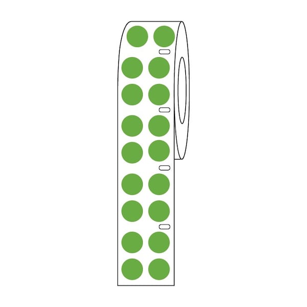 Globe Scientific Label Roll, Cryo, Direct Thermal, 9.5mm Dots, for 1.5mL Tubes, Orange, 4000PK - LTC-95N