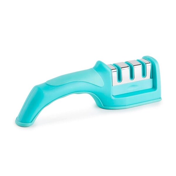Core Home Core Kitchen 3-Slot Comfort Grip Semi-Gloss Stainless Steel Knife Sharpener - AC54061
