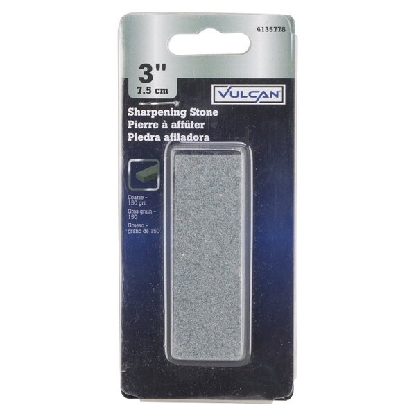 Vulcan Sharpening Stone, 3 in L, 1 in W, 3/8 in Thick, 150 Grit, Coarse, Aluminum Oxide Abrasive - RC076-2