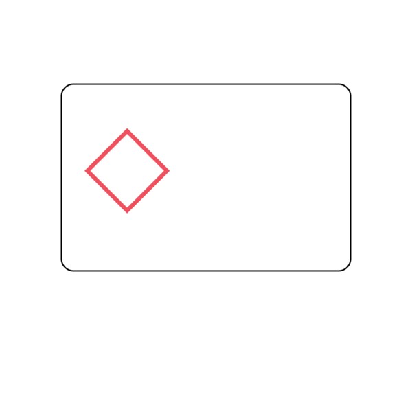 Nevs GHS Label, Blank w/1 Diamond 1-15/16" x 3" - GHS-B-1S
