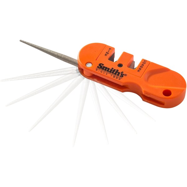 Smiths Consumer Products 2023 Smith'S Pocket Pal Knife Sharpener - Orange 10 Pc Cdu - SMI-51203-D