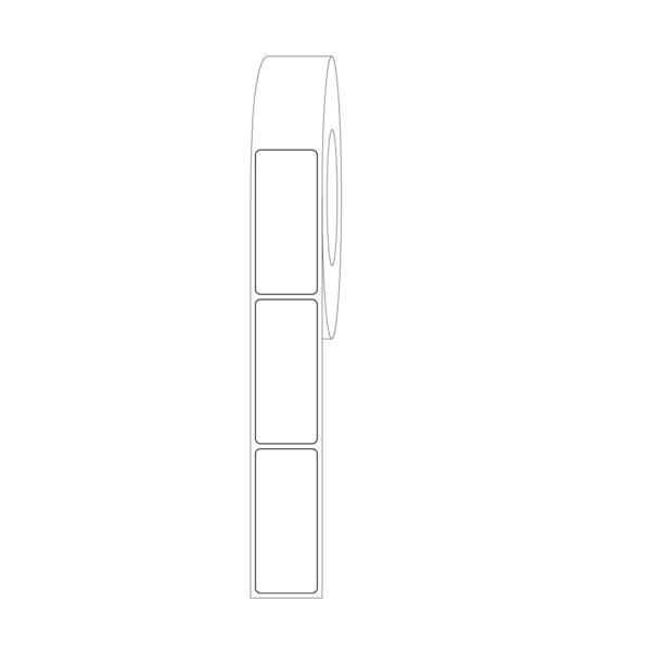 Nevs Label, Blank Direct Thermal 3-1/2" x 1-1/2" - LBW-0125