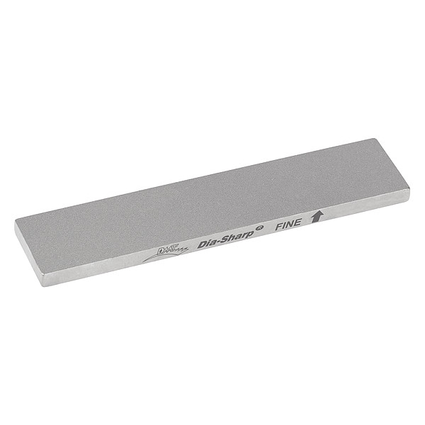 Dmt Single Grit Benchstone, 4 in W, 7/8 in L, 3/16 in H, Diamond, Fine Grit, Silver - D4F