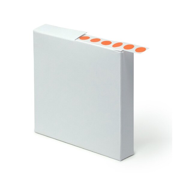 Globe Scientific Label Rolls, Cryo, 9.5mm Dots, for 0.5-1.5mL Tubes, Orange, 1000PK - LCR-95N
