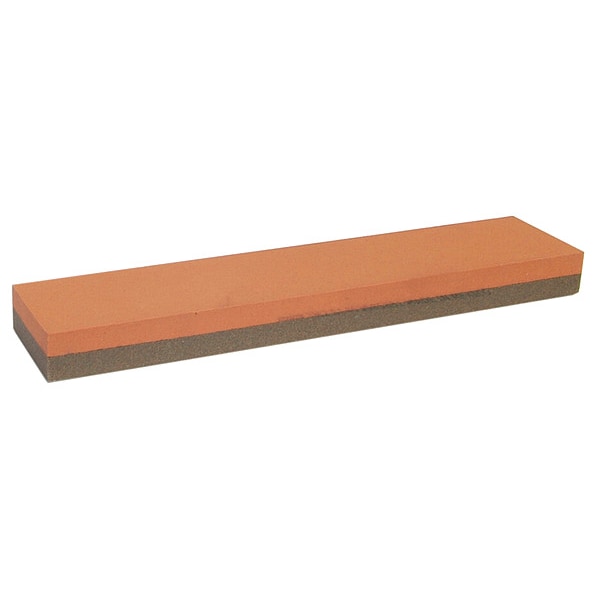 Norton Abrasives Combination Grit Benchstone, 11 1/2 in W, 2 1/2 in L, Aluminum Oxide, Brown, Orange - 61463685851