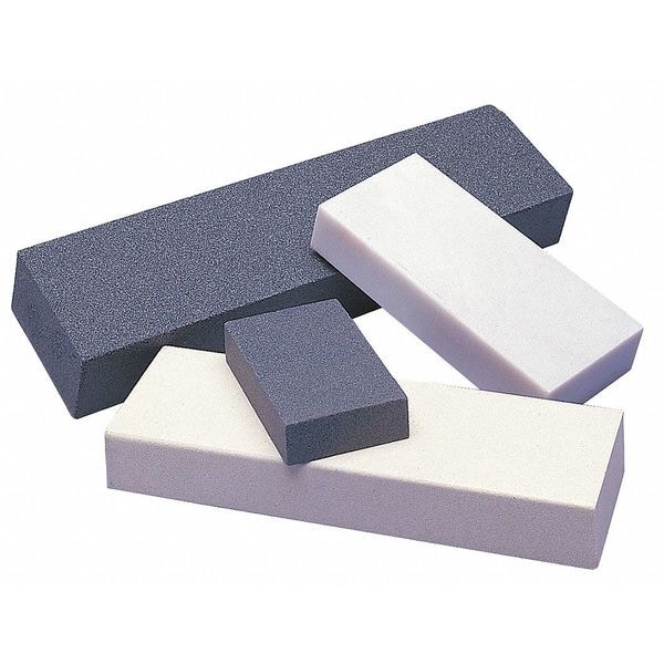 Norton Abrasives Combination Grit Benchstone, 5 in W, 2 in L, 3/4 in H, Silicon Carbide, Gray - 61463685445