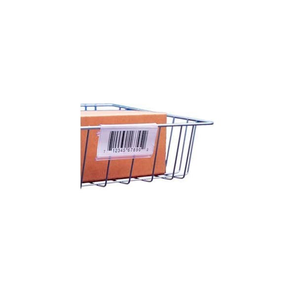 Aigner Index Label Holder, Wire Basket/Display, Clear 3" (25 pcs/pkg) - SL1203