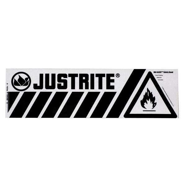 Justrite Safety Band Label, 3-1/2 In. H, 12 In. W - 29005