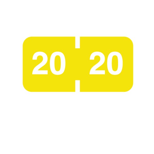Nevs 2020 Colwell Year Bands 1/2" x 1" Yellow w/Black - XY-SH-2020-C