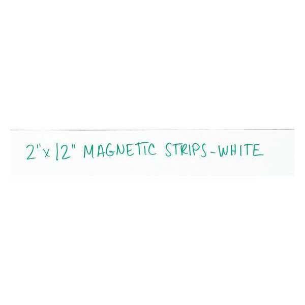 Partners Brand Warehouse Labels, Magnetic Strips, 2" x 12", White, 25/Case - LH180