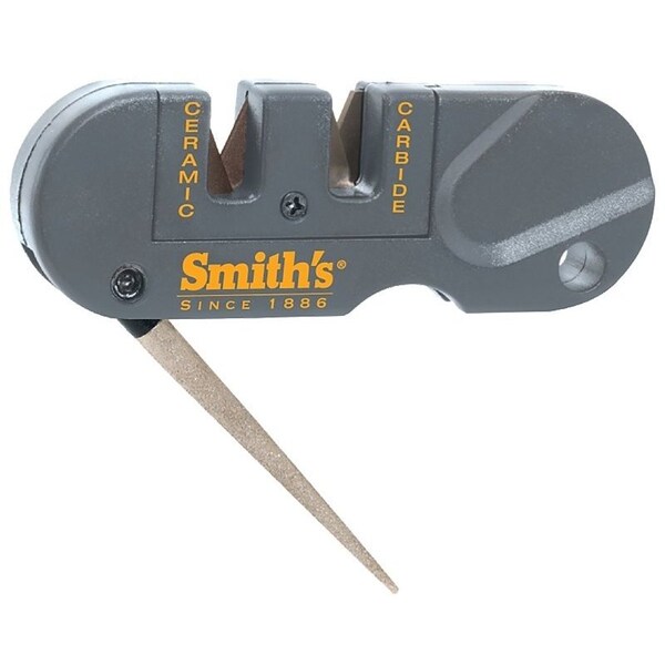 Smiths Pocket Pal Series Knife Sharpener, 400800 Grit, CoarseFineMedium, CarbideDiamond Abrasive - PP1