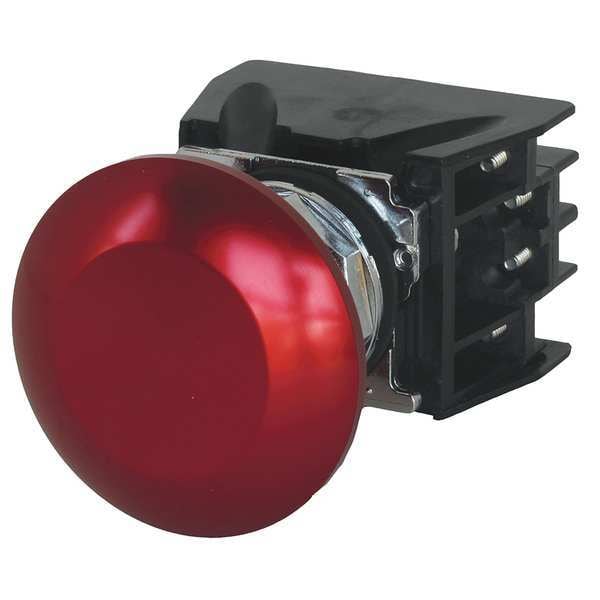 Botón pulsador con contactos para ubicaciones peligrosas de 30 mm, 1 contacto normalmente cerrado, 1 contacto normalmente abierto, color rojo - 10250T712R