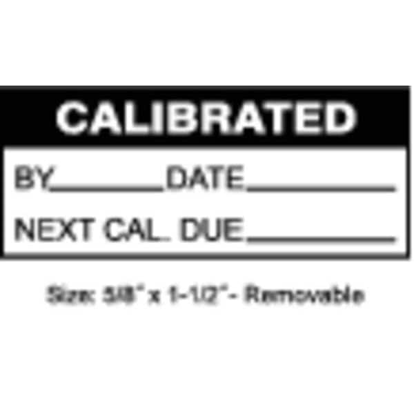 Stranco Calibration Label, ENG, Black/White, PK350, TCR-22132 - TCR-22132