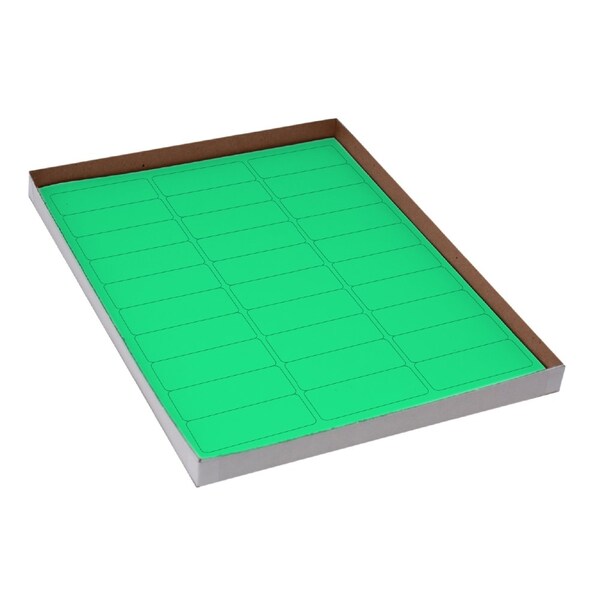 Globe Scientific Label Sheets, Cryo, 67x25mm, for Racks and Boxes, 20 Sheets, 30 Labels per Sheet, Green, 600PK - LCS-67X25G