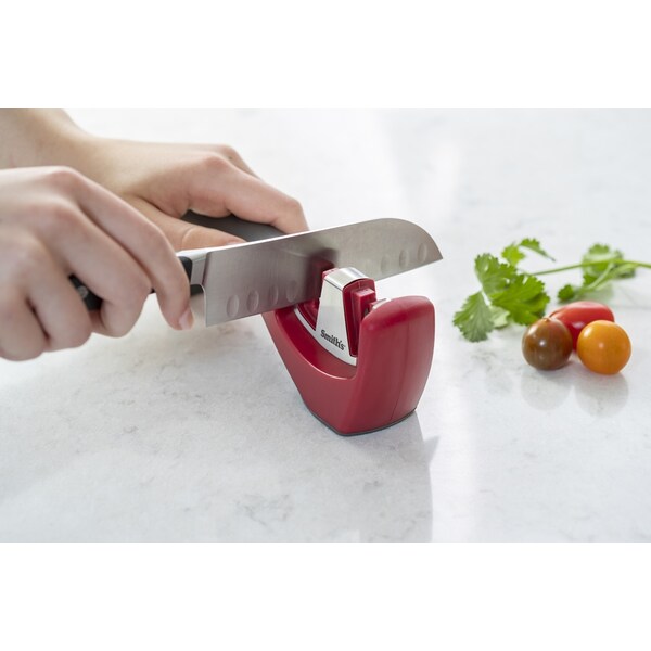 Smiths Consumer Products 2023T Smith'S Gourmet Santoku / Asian Knife Pull-Thru Red - SMI-50024