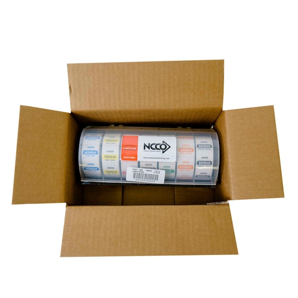 National Checking National Checking Label Locker 1" Day Of Week Removable Dispenser - R1KIT