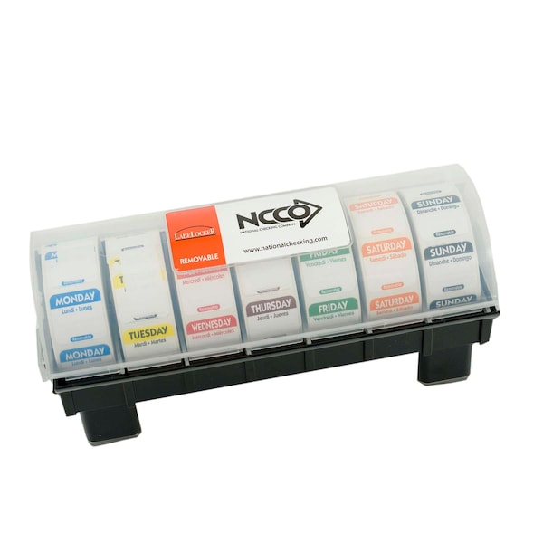 National Checking National Checking Label Locker 1" Day Of Week Removable Dispenser - R1KIT