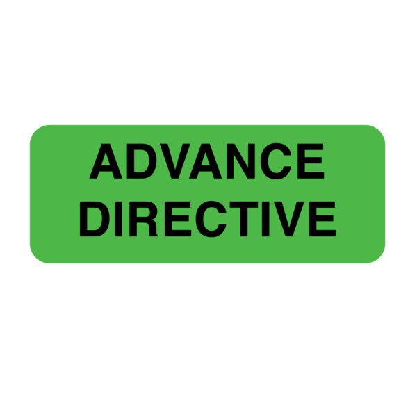 Nevs Advance Directive 7/8" x 2-1/4" Flr Green w/Black - N-0076