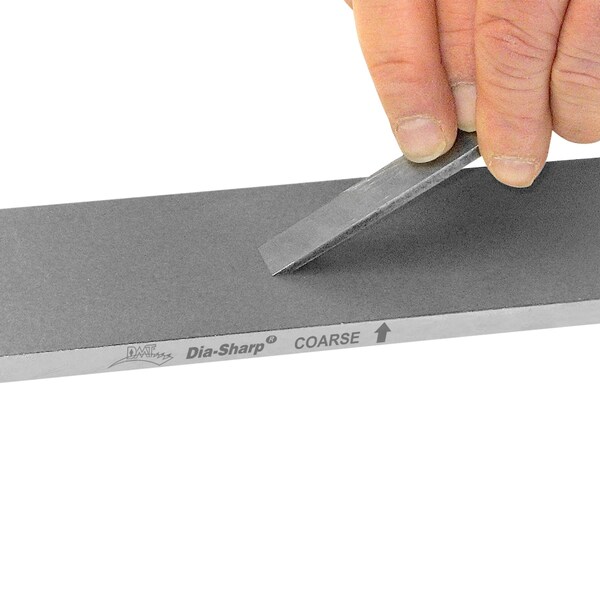 Dmt Single Grit Benchstone, 11 1/2 in W, 2 1/2 in L, 3/8 in H, Diamond, Coarse Grit, Silver - D11C