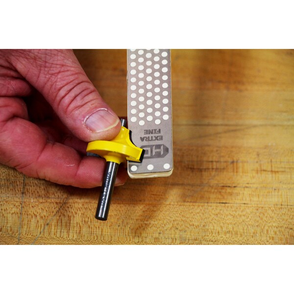 Dmt Double Sided Diafold, 4 11/32 in W, 7/8 in L, 1/4 in H, Diamond, 25/9 Grit, Gray - FWMEF-H